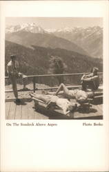 On The Sundeck Above Aspen, Colorado - Mountain View Postcard