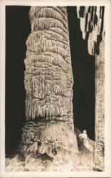Giant Dome Stalagmite, Big Room, Carlsbad Cavern Postcard