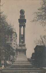 William Washington Gordon Monument Memorial Column Postcard