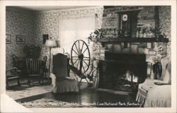 The Kentucky Room, Mammoth Cave Hotel, Stone Fireplace Postcard