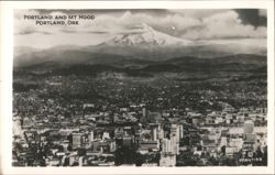 Portland Cityscape and Mt. Hood View Postcard