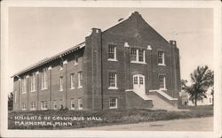 Knights of Columbus Hall, Mahnomen, Minnesota Postcard