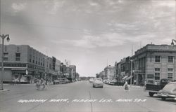 Broadway North Street Scene, Albert Lea, Minnesota Postcard