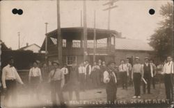 Wentzville MO Fire Department Crew with Hose Postcard
