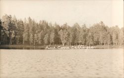 Pine Cone Cottages Lake View Postcard