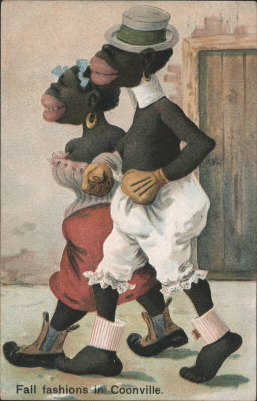 Fall fashions in Coonville, Caricatured Black Figures