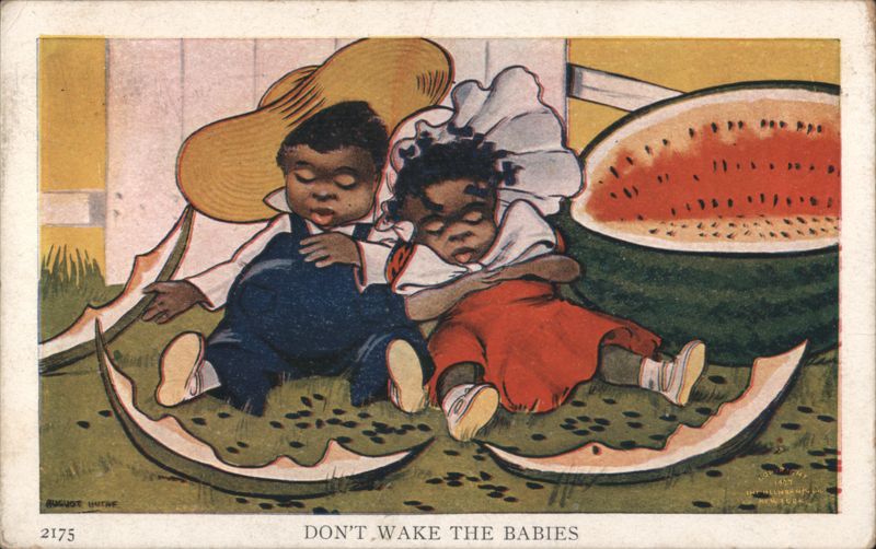 Don't Wake the Babies, Sleeping Black Babies with Watermelon