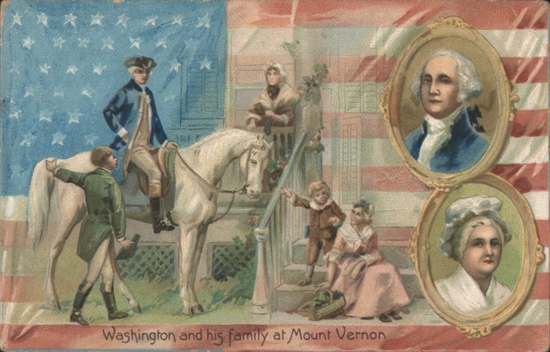 George Washington and Family at Mount Vernon, Washington's Birthday