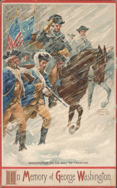 Washington on His Way to Trenton, Revolutionary War Snowstorm