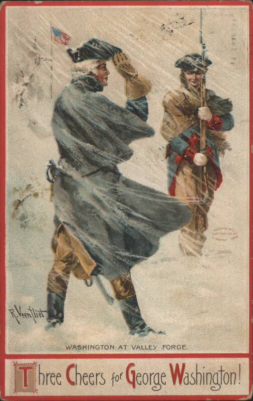George Washington at Valley Forge in Snow, Three Cheers