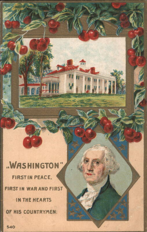George Washington Portrait, Mount Vernon, and Patriotic Quote