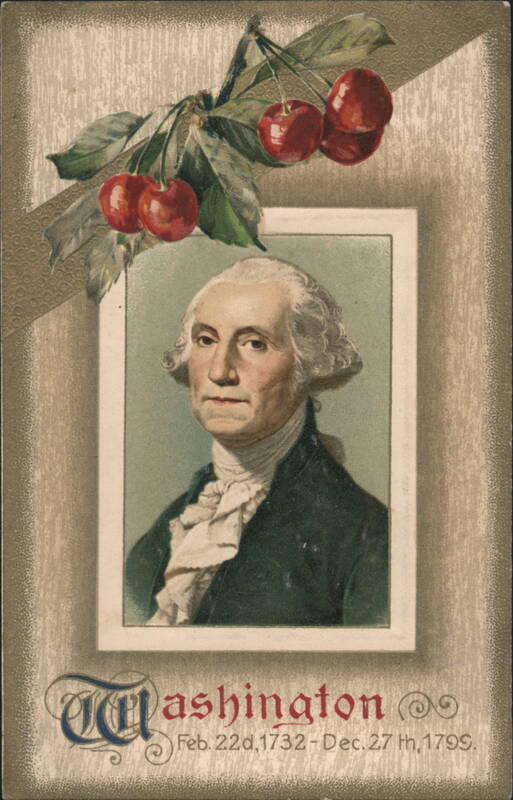 George Washington Portrait with Cherries, Birth & Death Dates