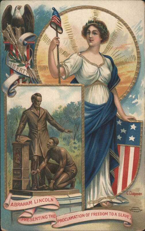 Abraham Lincoln Presenting Proclamation of Freedom to a Slave
