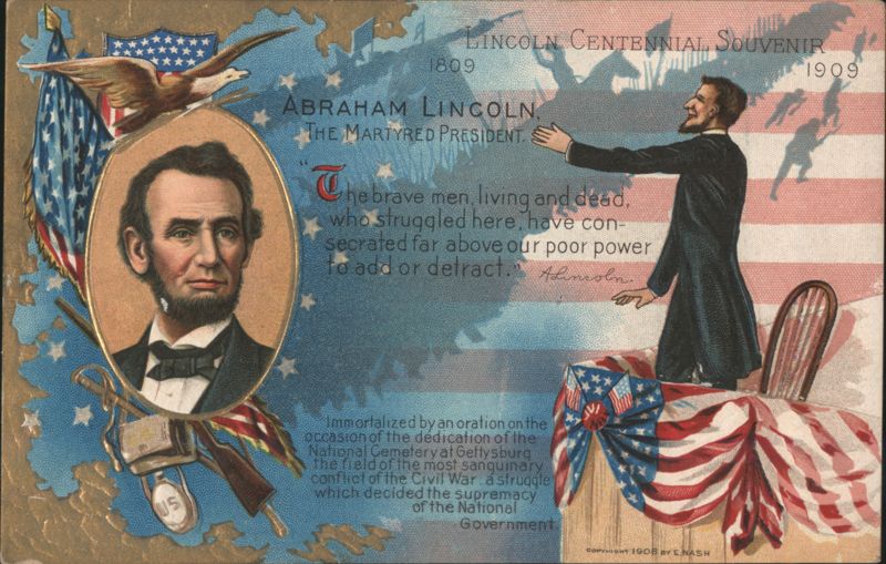 Abraham Lincoln Centennial Souvenir, Gettysburg Address
