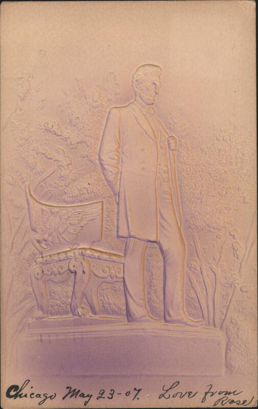 Embossed Abraham Lincoln Statue with Eagle Chair Presidents
