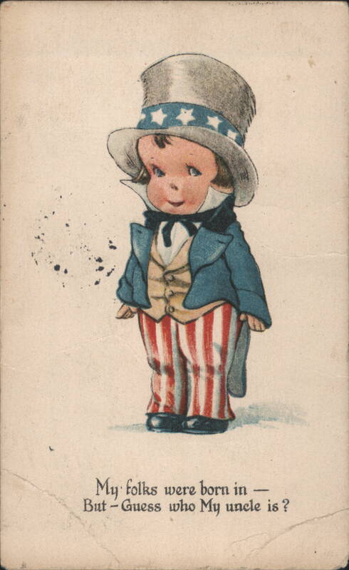 Little Boy Dressed as Uncle Sam Patriotic Riddle