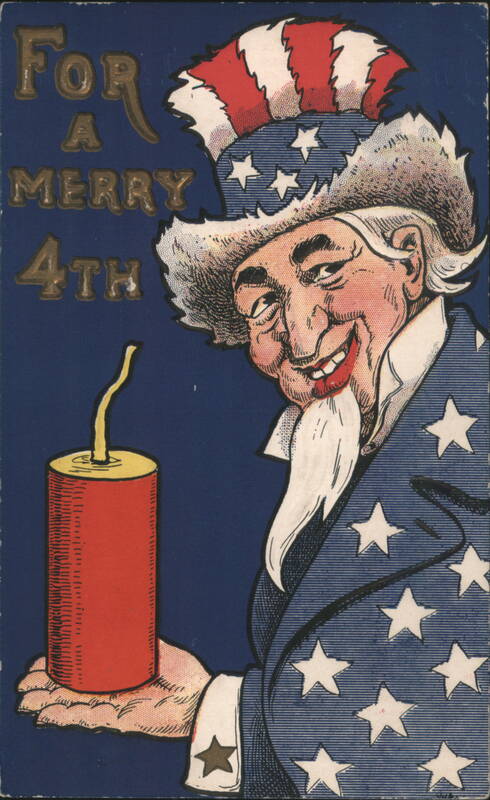 Uncle Sam with a Firecracker 4th of July