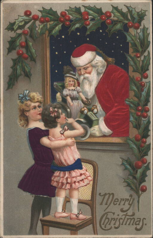 Merry Christmas Santa Claus with Children