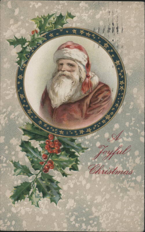 Santa Claus in Holly Wreath, A Joyful Christmas