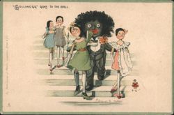 Golliwogg Goes to the Ball Postcard