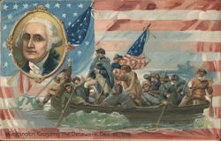 Washington Crossing the Delaware, Dec. 25, 1776, George Washington Postcard