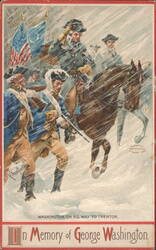 Washington on His Way to Trenton, Revolutionary War Snowstorm Postcard