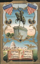 George Washington Monument, Washington Park, Chicago, Illinois Postcard