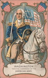George Washington Taking Command of the American Army Postcard