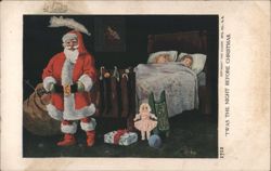 'Twas the Night Before Christmas: Santa Claus & Sleeping Children Postcard