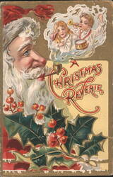 A Christmas Reverie Santa Claus with Dreaming Children Postcard