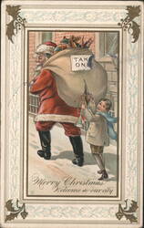 Merry Christmas Welcome to our City Postcard