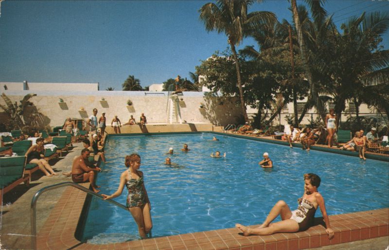 Haddon Hall Hotel & Pool, Miami Beach, Florida H.W. Hannau