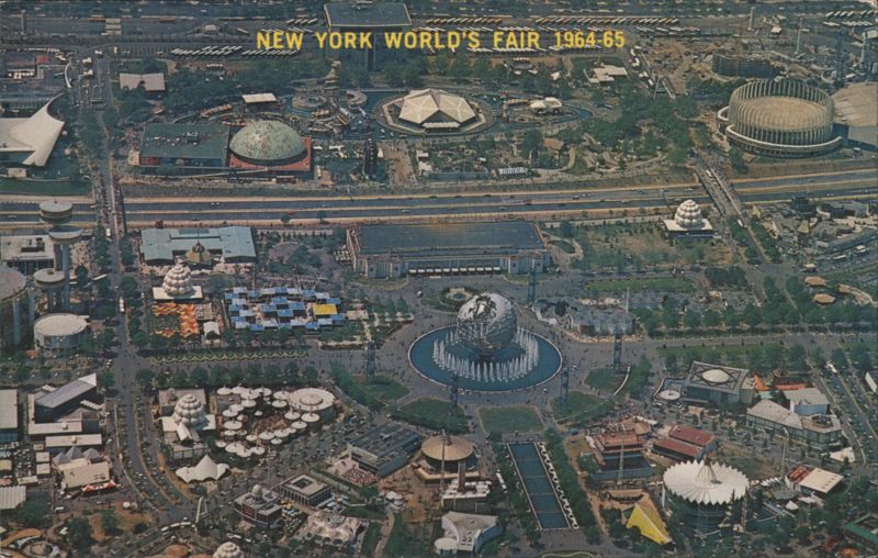 New York World's Fair 1964-65 Aerial View Unisphere