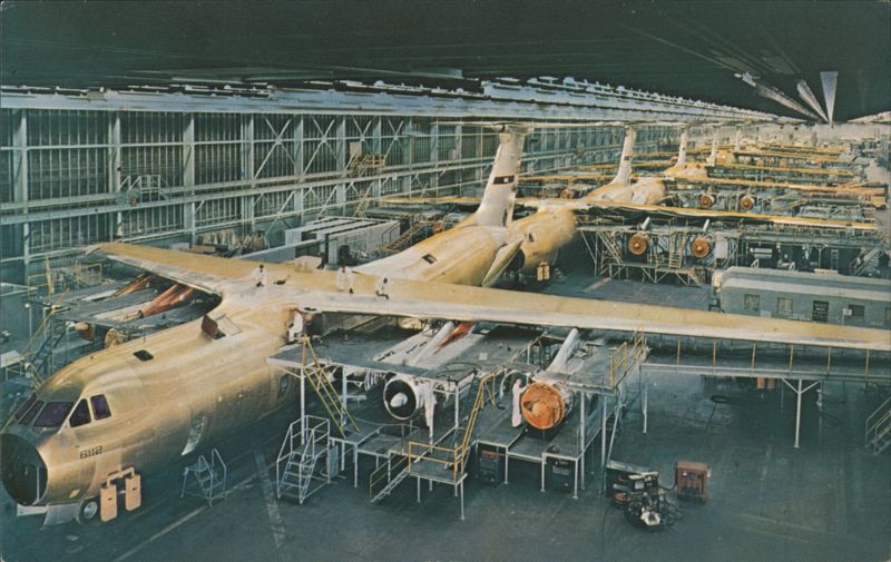 C-141 StarLifter Production Line, World's Largest Aircraft Plant Marietta Georgia
