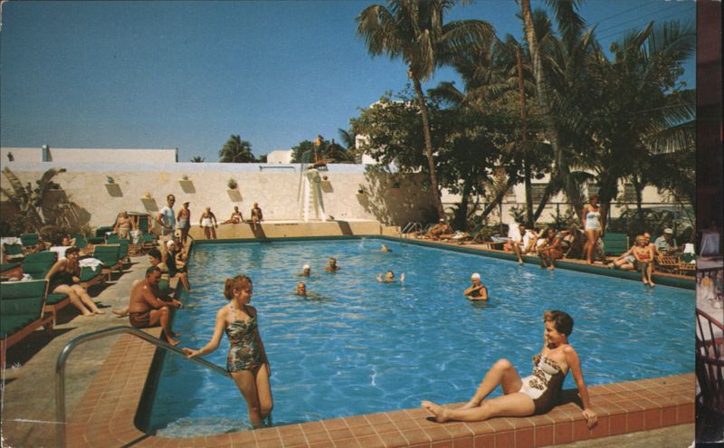 Swimming Pool Scene; The Stoodleigh Restaurant Ad Hotels