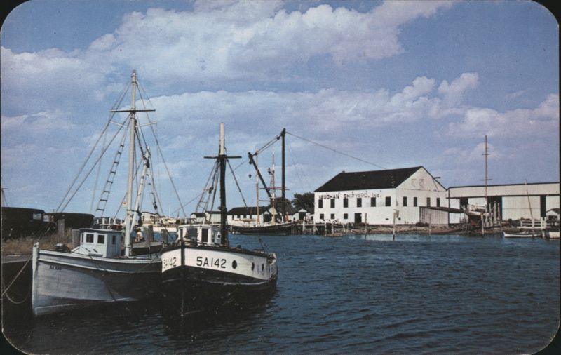 Wickford, RI - Fishing Boats at Vaughan Shipyard & Marina Rhode Island