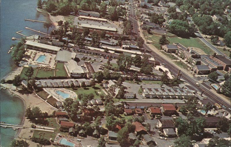 Aerial View of Lake George Village Resort, NY New York