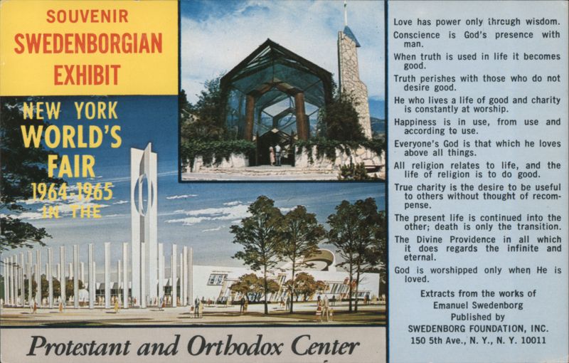 Souvenir Swedenborgian Exhibit, New York World's Fair