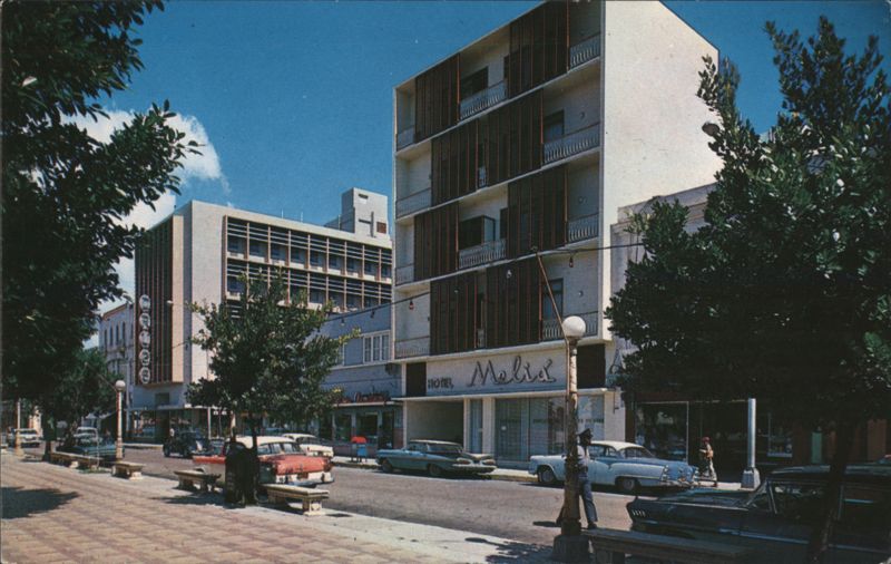 Street scene in Ponce with the new Melia Hotel Puerto Rico