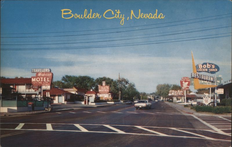 Boulder City, Nevada Motels & Restaurants Street View