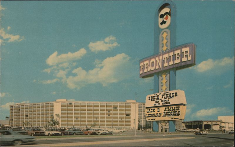 Frontier Hotel-Casino, Eddie Fisher, Jimmie Rodgers Las Vegas Nevada