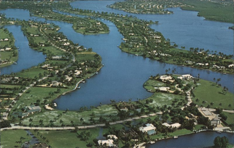 Aerial View of Naples Bay, Gulf of Mexico Florida
