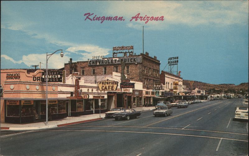 Kingman AZ Highway 66 Downtown Street Scene Cars Arizona