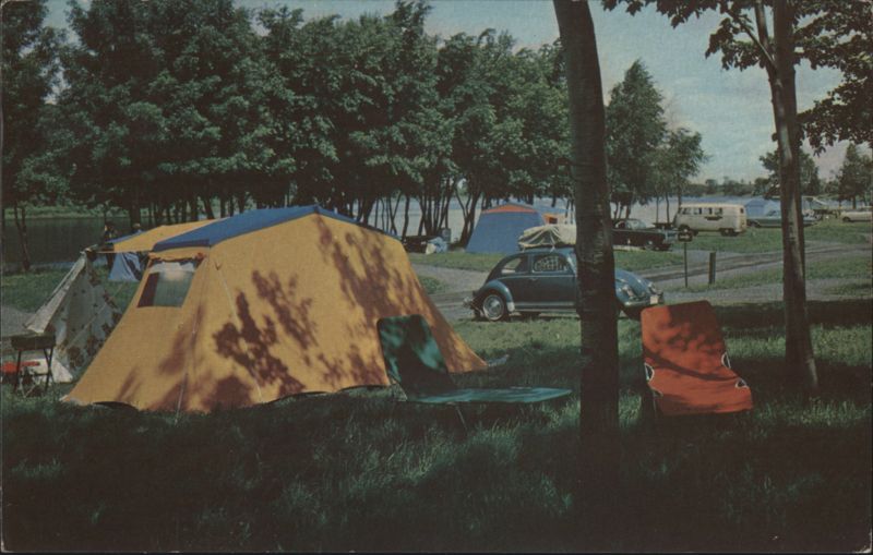 Camping on Beautiful Lakes Grounds, Canada Montreal QC