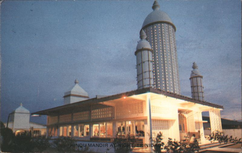 Hindu Temple at Night, St. James, Trinidad Trinidad and Tobago