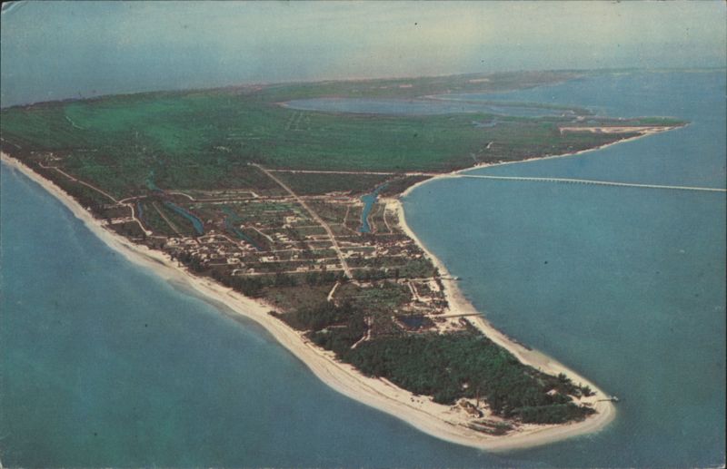 Sanibel Island, Florida Aerial View, New Bridge & Causeway