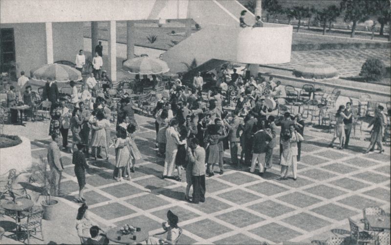 Hotel Jaragua, People Dancing on Patio, Ciudad Trujillo Dominican Republic