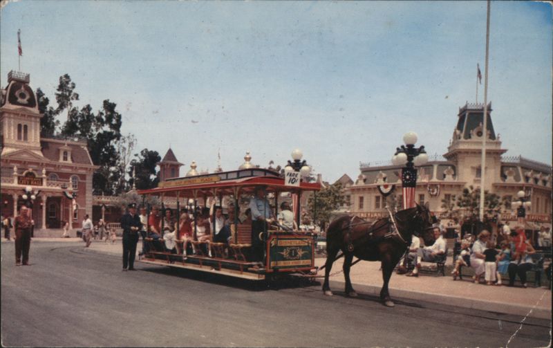 Disneyland Main Street Horse-Drawn Trolley Anaheim California