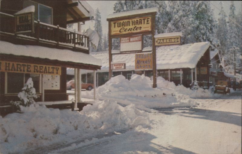 Twain Harte Center, Mother Lode Country, Winter Snow California