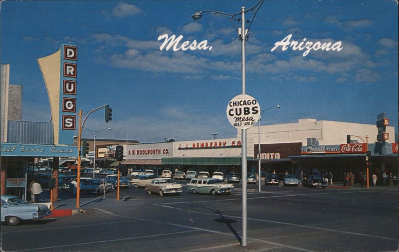Mesa Street Scene, DRUGS, Woolworth, Chicago Cubs Arizona
